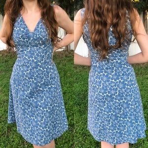 Boden Blue Floral Midi Dress Sundress 14